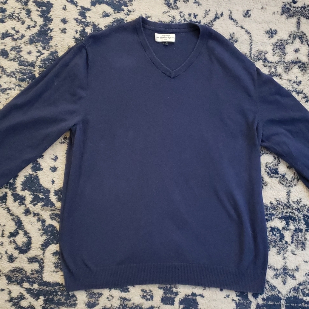 Hawker rye mens cotton cashmere v-neck sweater